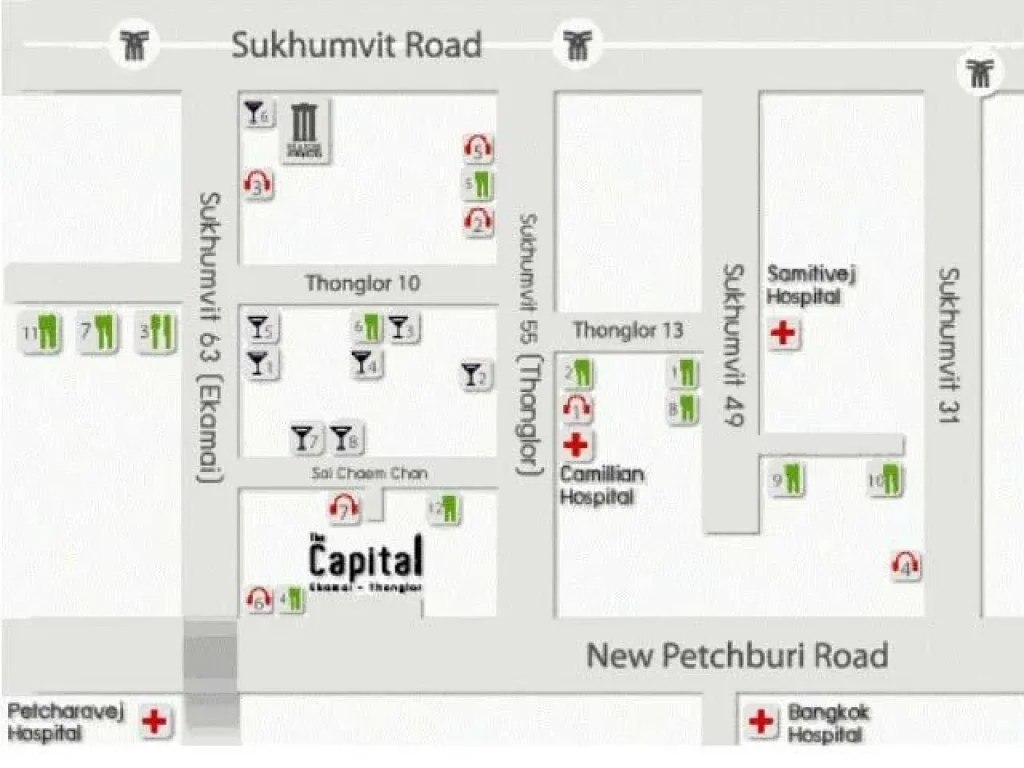 NC320 ให้เช่าคอนโดThe Capital Ekamai-Thonglor - 1bedroom ขนาด33ตรม ชั้น15