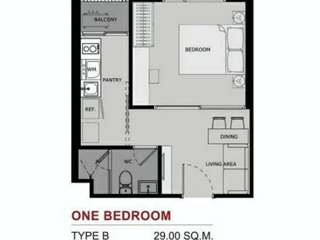 ขายดาวน์ Life Asoke 1 ห้องนอน 29 ตรม ชั้น 31 ชั้นสูง วิวสวย