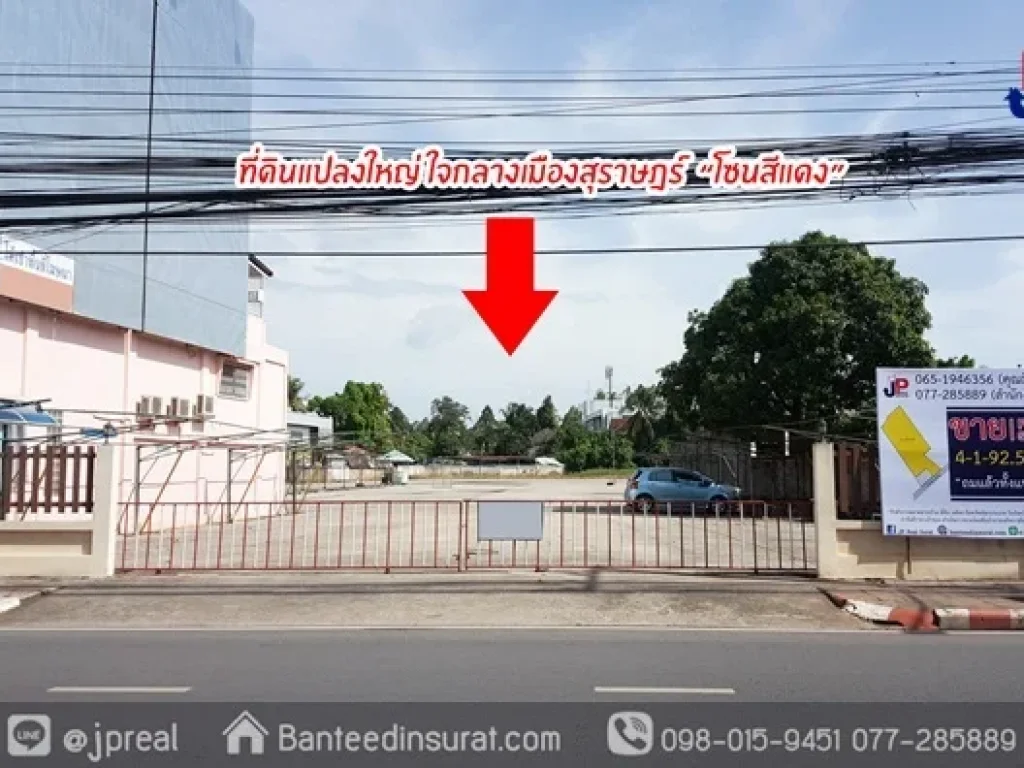 ขาย ที่ดินถมแล้ว โซนสีแดง 4ไร่192วา ถตลาดใหม่ สุราษฎร์ธานี เหมาะทำคอนโด โชว์รูม ใกล้รพทักษิณ1นาที