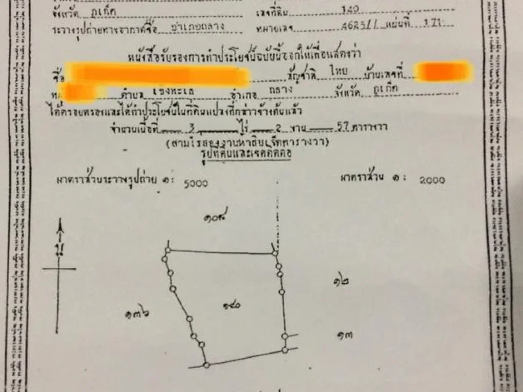 แปลงที่13 ขายที่ดินนส3กทั้งแปลงแถวลายันซอย1 ตเชิงทะเล อถลาง ภูเก็ต