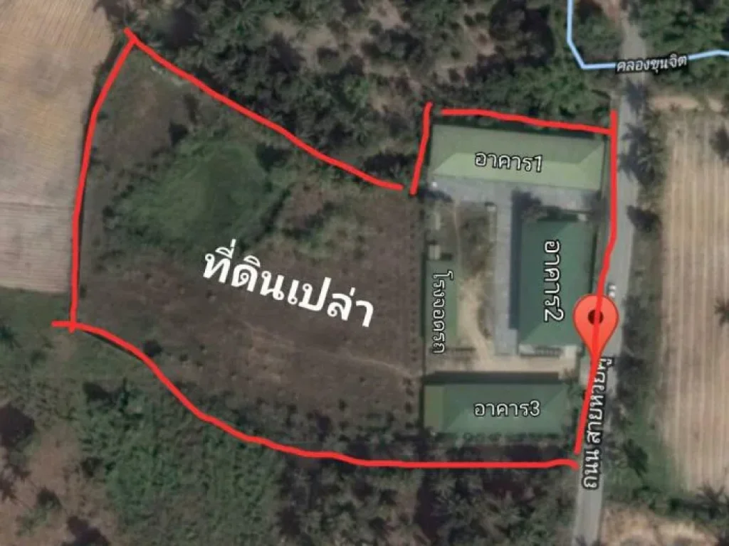 ขายโกดังพร้อมที่ดิน ชลบุรี Warehouse with land for sale Tambon Takian Banglamung Chonburi province