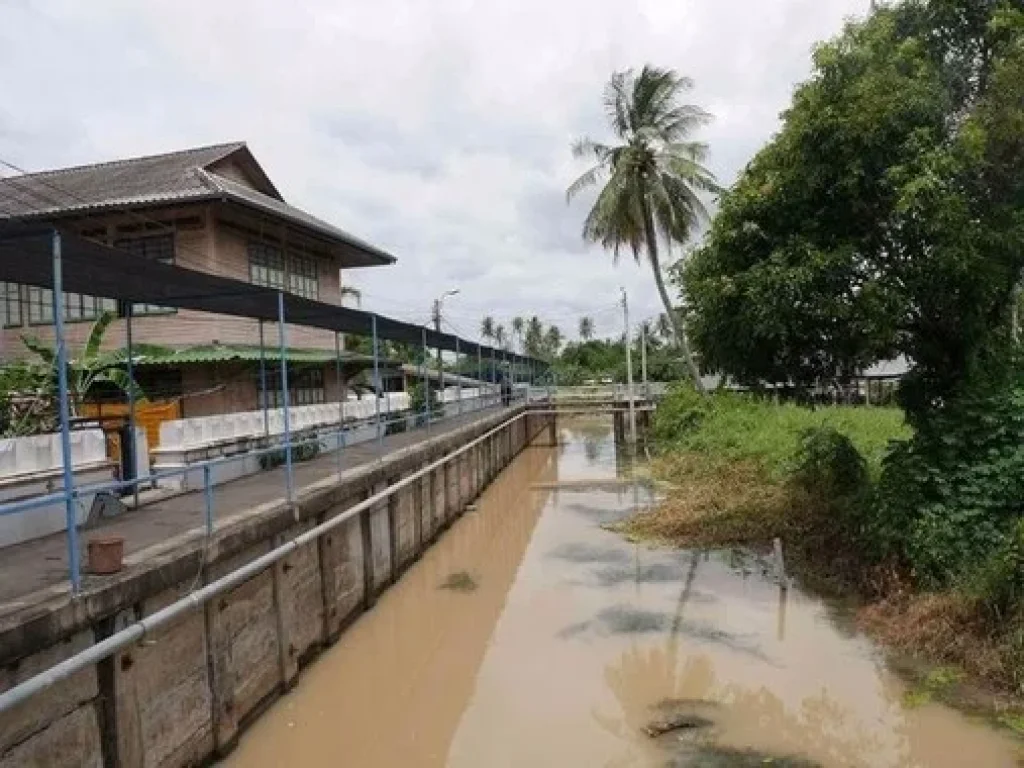 ขายที่ดินติดคลอง 343 ตรว ถมแล้ว ปากเกร็ด นนทบุรี ซวัดใหญ่สว่างอารมณ์ ใกล้แม่น้ำเจ้าพระยา