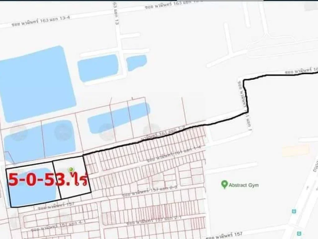 ขายที่ดินเปล่า 2 แปลง ซอยนวมินทร์ 161