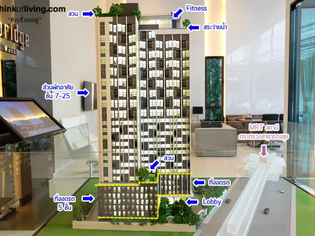 ขายดาวน์ คอนโดใหม่ 2 ชั้น Knightsbridge Duplex ติวานนท์ ชั้น 20 ห้อง 2005