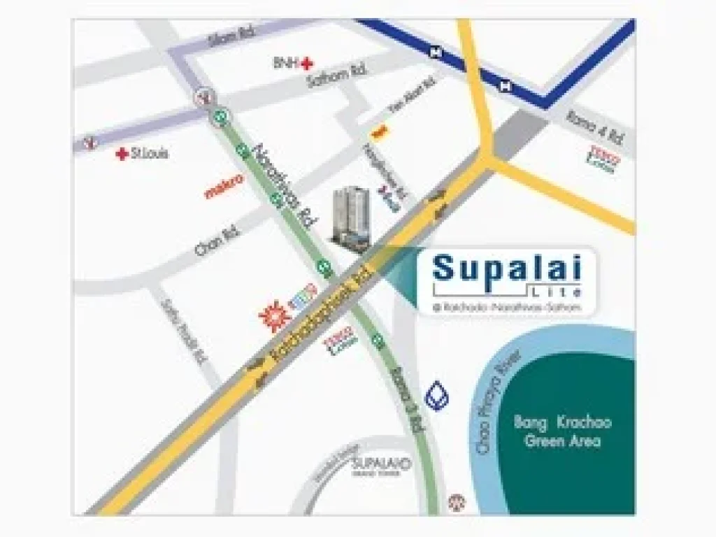 Sell New Condo Supalai Lite Ratchada- Narathivas-Sathorn 35m2 Good location High floor