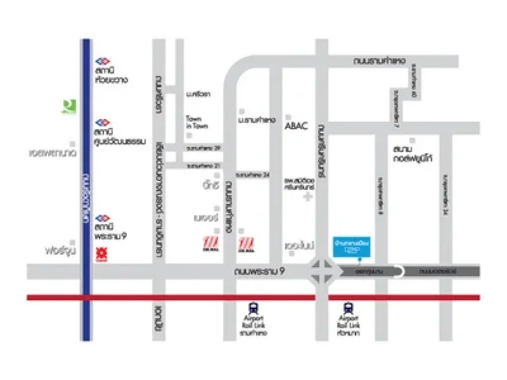 HS093ขายทาวน์โฮม บ้านกลางเมือง พระราม 9 มอเตอร์เวย์ ใกล้ห้างเดอไนน์ พท 219 ตรว 3 ห้องนอน 3 ห้องน้ำ การเดินทางสะดวกสบายใกล้ทางด่วน ใกล้แอร์พอร์ตลิ้ง