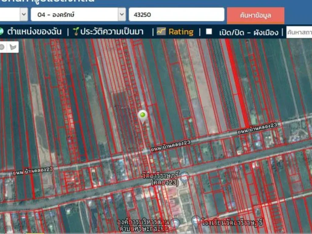 ขายที่ดิน 100 ตรว อองค์รักษ์ คลอง 23 ติดถนนน้ำไฟฟ้าพร้อม ขายเหมา 25 แสน