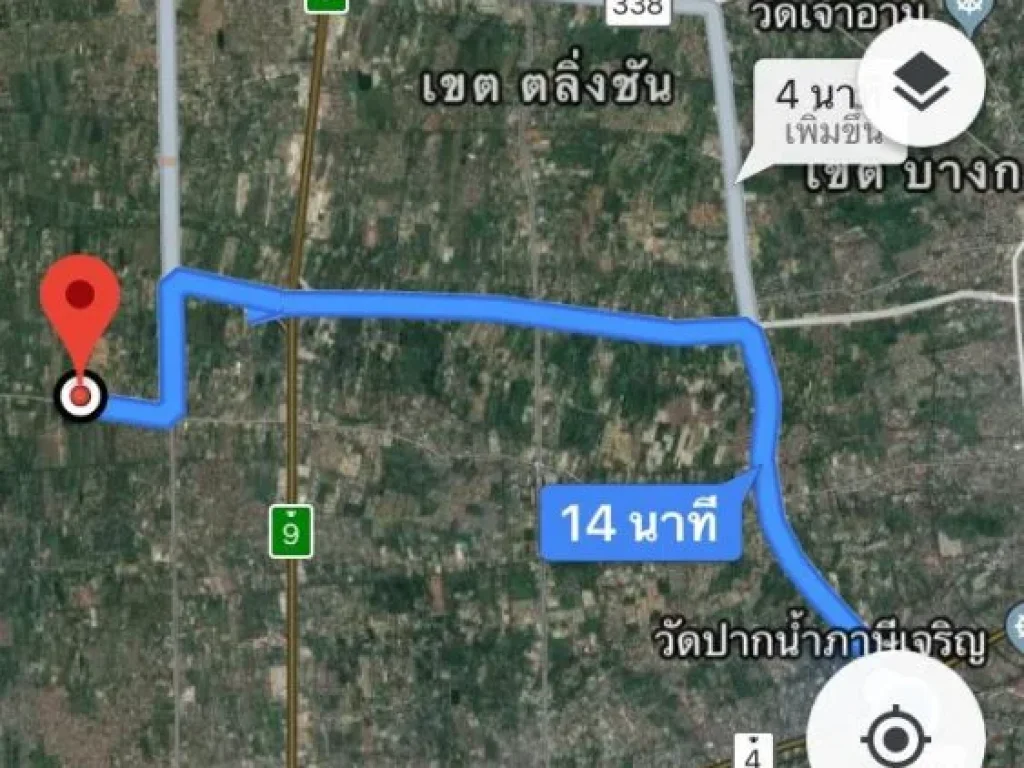 ขายที่ดินถมสูงกว่าถนน 111 ตรว ซอยบางแวก 156