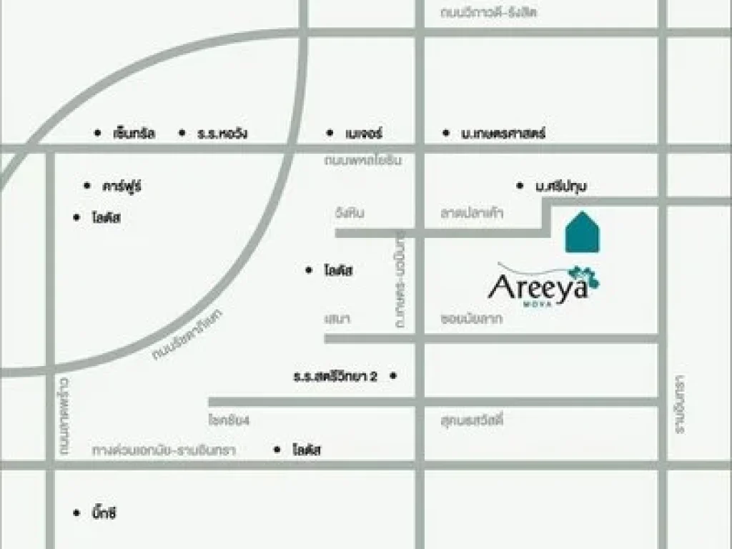 HR098 ให้เช่าบ้านอารียา โมวา เกษตร-นวมินทร์ พท28 ตรว 3 ห้องนอน 3 ห้องน้ำ อยู่ใกล้กับทางด่วนรามอินทรา-อาจณรงค์ บ้านสวยสไตล์โมเดอร์น