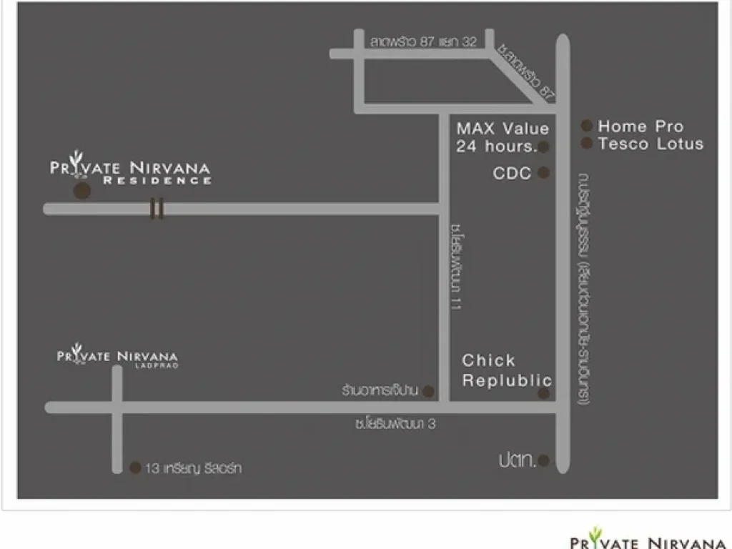 ขายบ้านเดี่ยว3ชั้น Private Nirvana Residenceเลียบทางด่วนเอกมัย-รามอินทรา