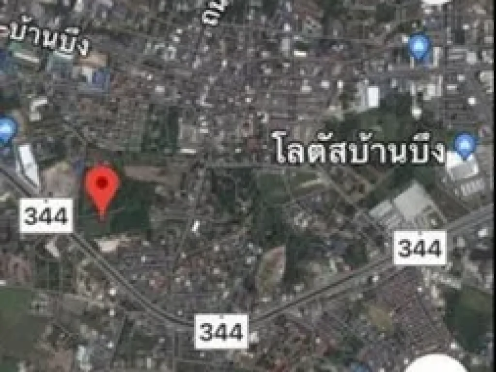 ขายที่ดิน 10ไร่ ติดถนนใหญ่ เส้น 344 ใจกลางเมืองบ้านบึง