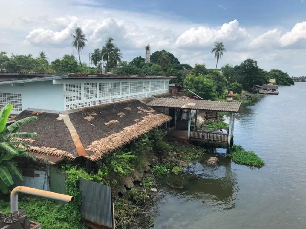 ขายที่ดินสวย ริมแม่น้ำท่าจีน สามพราน นครปฐม ราคาถูก เหมาะทำร้านอาหารริมน้ำ