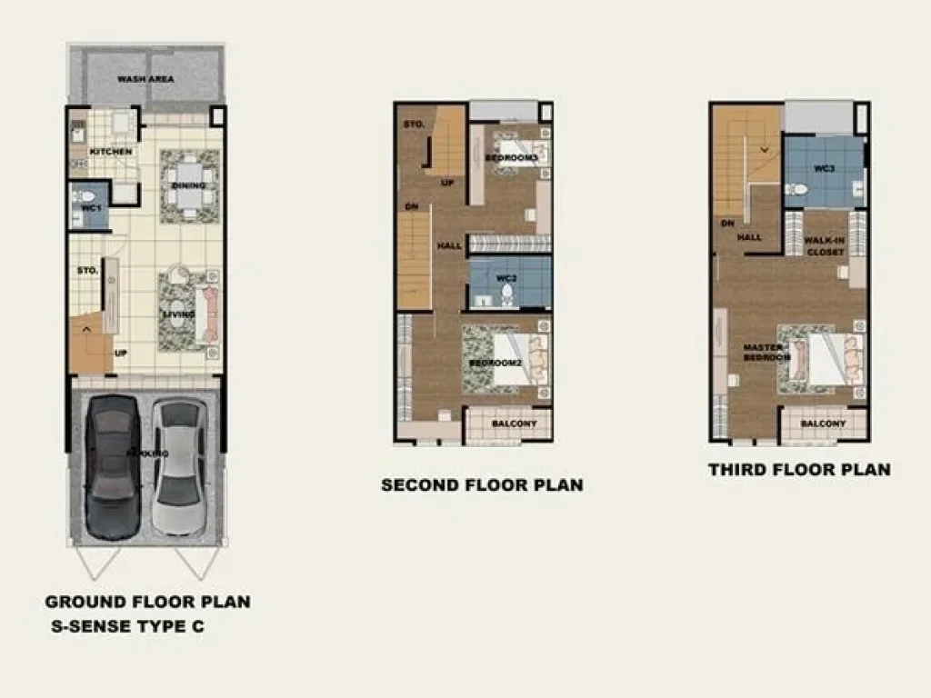 ให้เช่าทาวน์โฮม3 ชั้น บ้านกลางเมืองลาดพร้าว 87หลัง CDC ตกแต่งสวยพร้อมอยู่