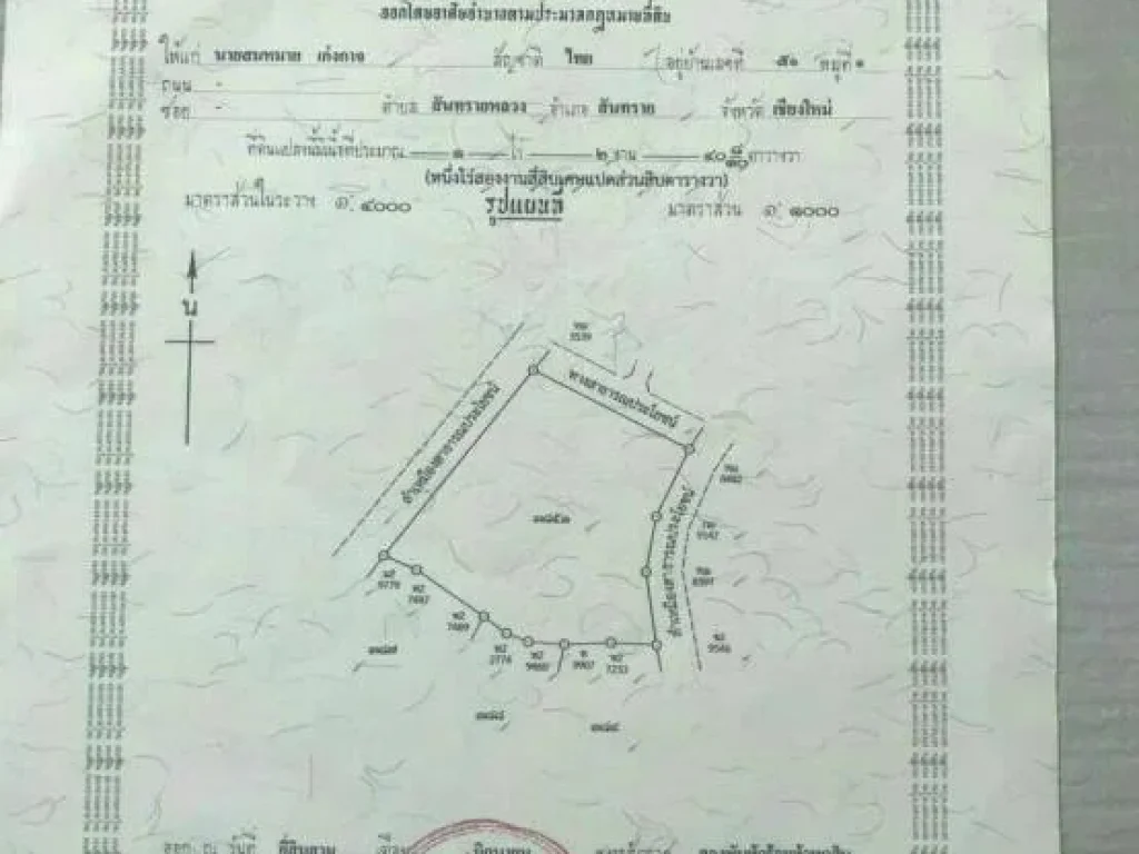 ขายที่ดินเปล่าสวยมากติดถนนคอนกรีต วิวดอยสุเทพ สันทราย เจ้าของขายเอง