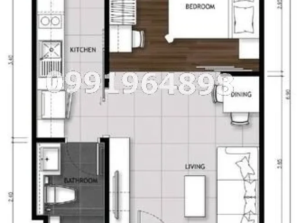 ขายดาวน์ คอนโด The Metropolis อยู่ติดสถานี BTS สำโรง 1 Bedroom Type B11 ขนาด 35 ตารางเมตร 099-196-4898