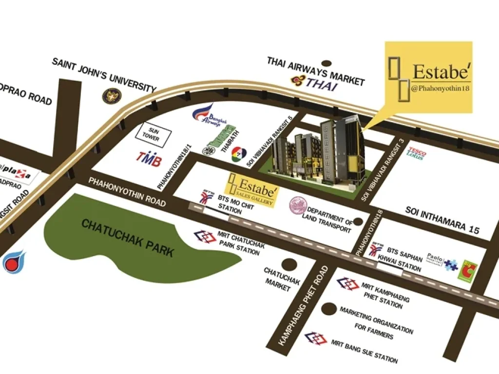 ขายดาวน์ Condo Estabe พหลโยธิน18 ขนาด 28 ตรม ตึกA ชั้น7