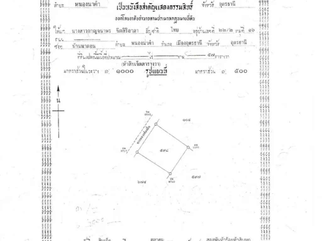 ขายบ้านเดี่ยว 1 ชั้น พร้อมกิจการร้านเสริมสวย ขนาด 57 ตรว ซคนหล่อ 1 บ้านนาดอน ตหนองนาคำ อเมืองจ อุดรฯ ราคาเพียง 1200000 บาท