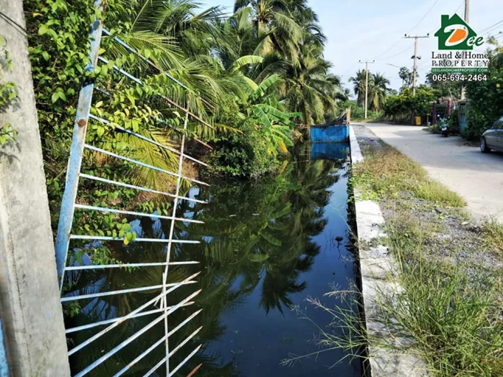 ขายที่ดินเปล่า 200 ตรว ติดถนน ติดคลอง บางแก้ว นครชัยศรี นครปฐม LA0147