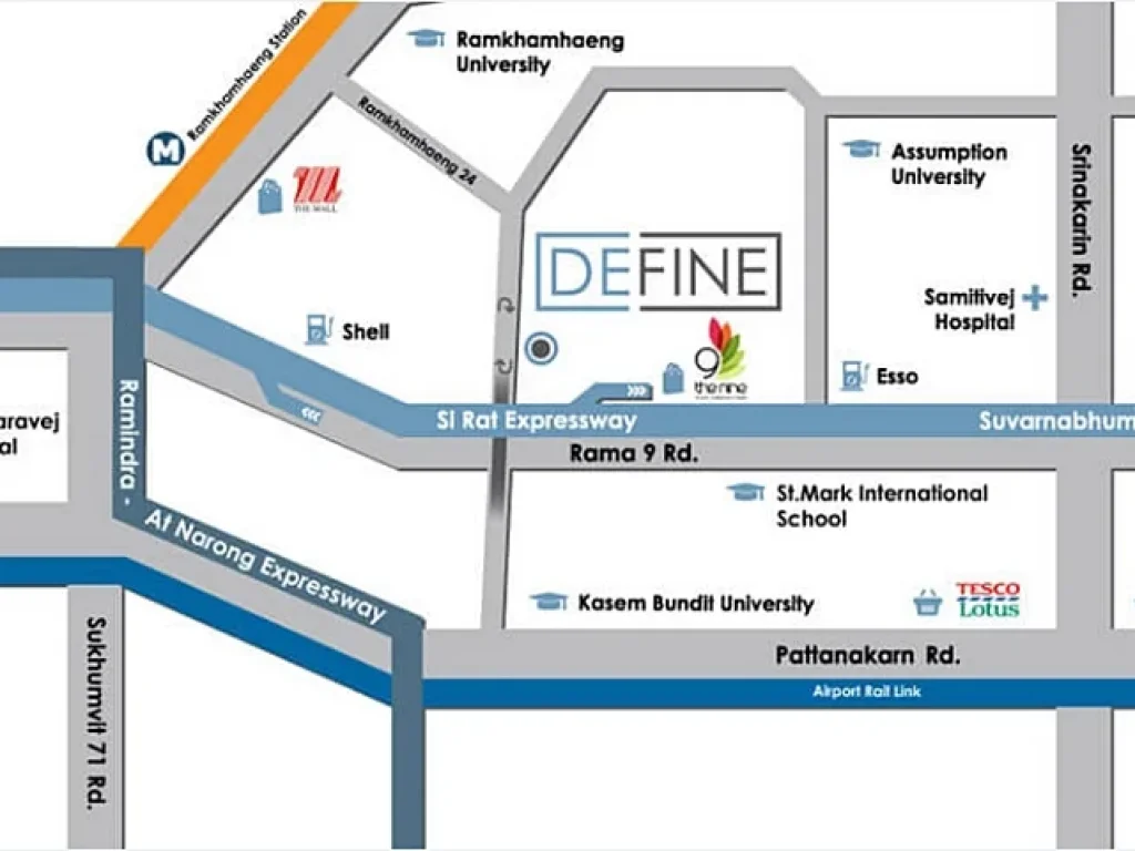 ขาย ทาวน์โฮม 35 ชั้น Nirvana Define Rama 9 หลังมุม ใกล้รถไฟฟ้าสีส้ม รามคำแหง 12 เนื้อที่ 22 ตรวา