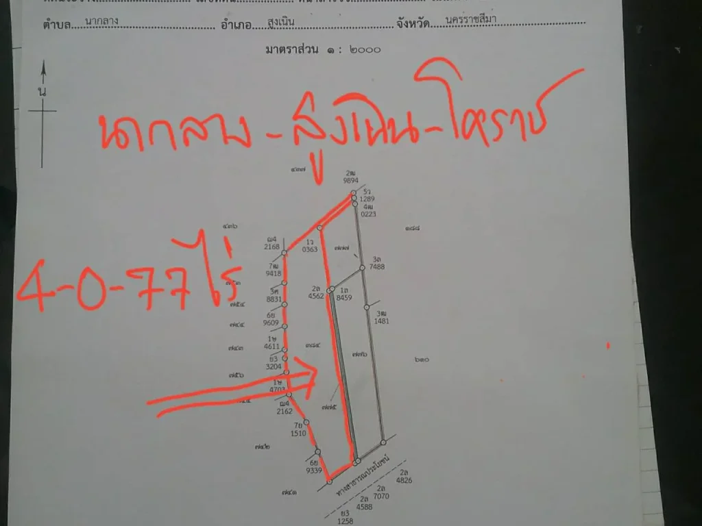 ขายที่ดิน 4-0-772ไร่ ตนากลาง อสูงเนิน จนครราชสีมา