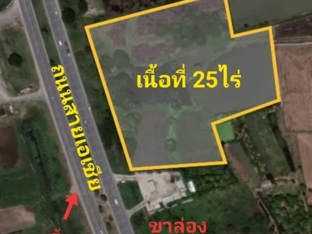 ขายที่ดินเปล่าทำเลทองติดถนนสายเอเชียราคาถูกพิกัด ตหันสัง อบางปะหัน จพระนครศรีอยุธยา 25ไร่ หน้ากว้างติดถนน200เมตร