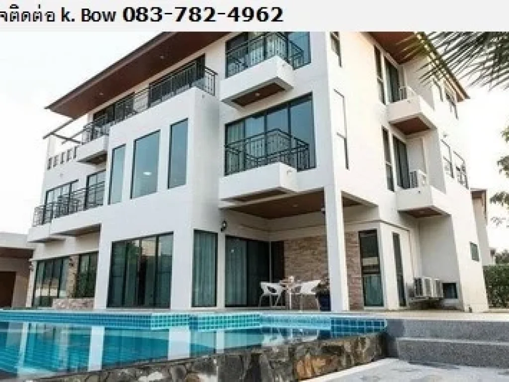 Code CC925 Luxury house for rent with private swimming pool in Rama 9 area near Paradise