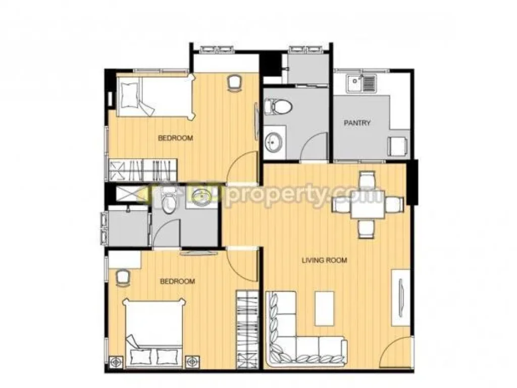 SC020 ขายด่วน คอนโด2ห้องนอน Happy Condo รัชดา18 ห้องพร้อมอยู่