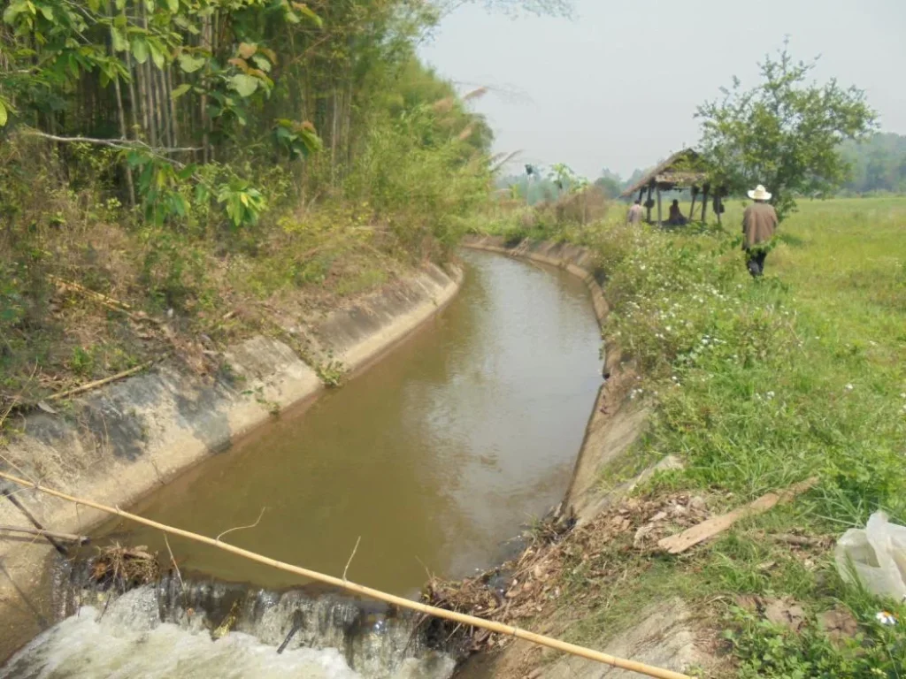 ขายที่ดินติดลำเหมืองสาธารณะใกล้โรงเรียมนานาชาติ แถวแม่ริม