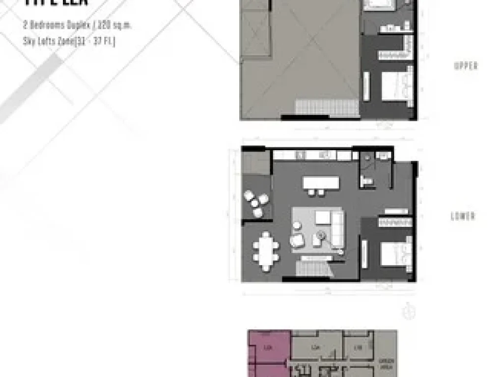 ขายคอนโด The Lofts Asoke เดอะ ลอฟท์ อโศก 2 ห้องนอน 2 ห้องน้ำ ขนาด 120 ตรม ชั้น 30