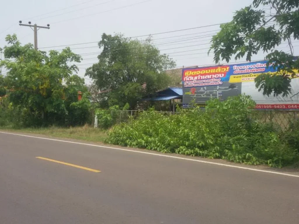 ที่ดินสวยบ้านหนองโพรงติดลาดยางสายหลัก