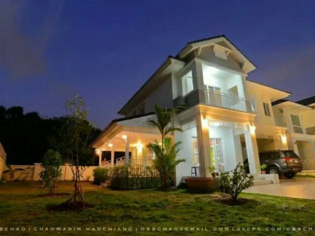 บ้านเดี่ยวมีพื้นที่ ใจกลางเมืองระยอง Detached House near golf club and hospital