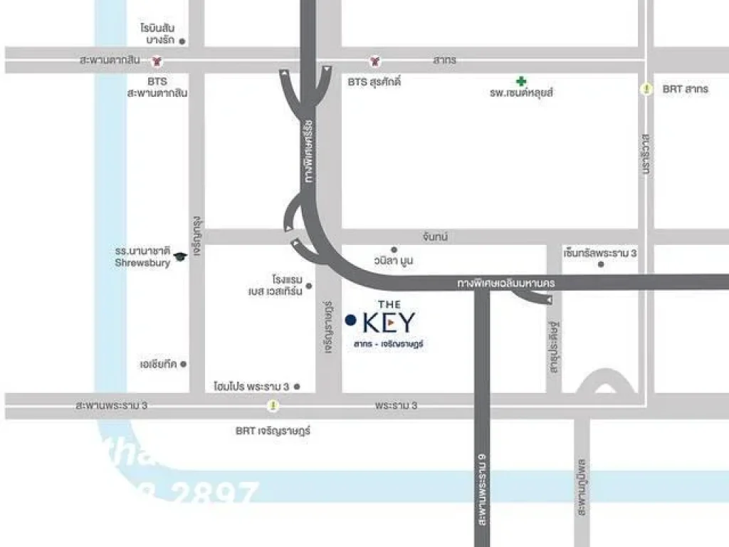 คอนโดให้เช่า The Key Sathorn-Charoenraj เดอะคีย์ สาทร-เจริญราษฎร์ The Key Sathorn-Charoenraj เจริญราษฎร์ บางโคล่ บางคอแหลม 1 ห้องนอน พร้อมอยู่ รา