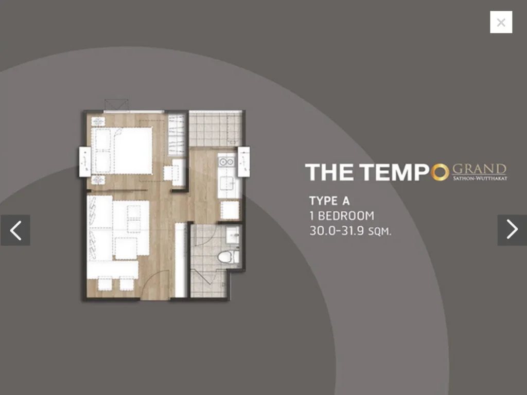 Room For SaleRent The Tempo Grand สาทร-วุฒากาศ ติด BTS วุฒากาศ EXIT2 2900000THB THB