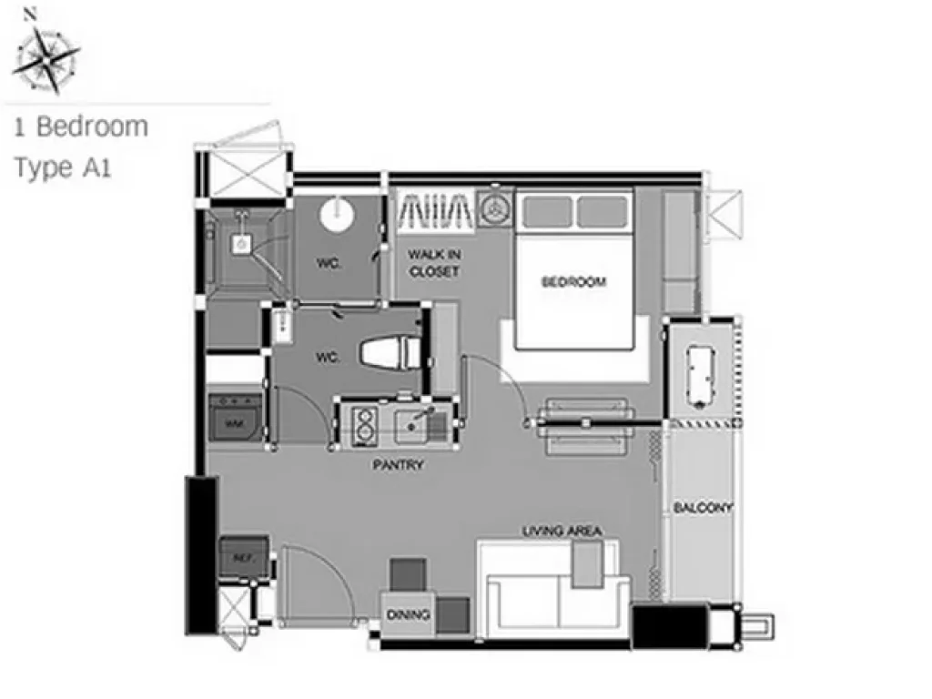 ให้เช่า RHYTHM พหล-อารีย์ 1นอน ห้องสวย ชั้น 22 ใกล้BTSอารีย์ BTSสะพานควาย