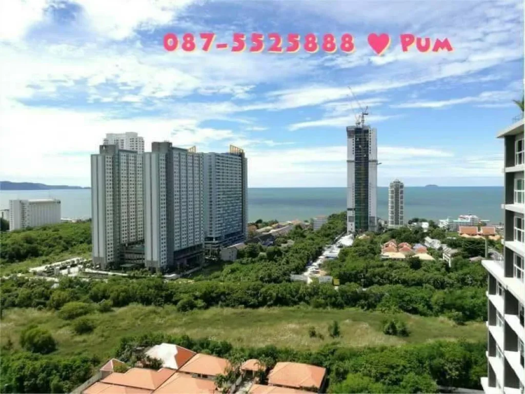 ขายคอนโด Lasantir Condo South Pattaya Jomtion ชั้น15 ขนาด 46 ตรม ห้องมุม วิวทะเลสวยมากๆ