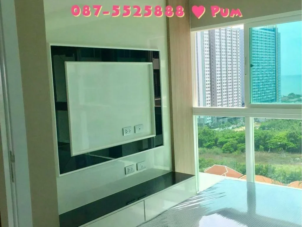 ขายคอนโด Lasantir Condo South Pattaya Jomtion ชั้น15 ขนาด 46 ตรม ห้องมุม วิวทะเลสวยมากๆ