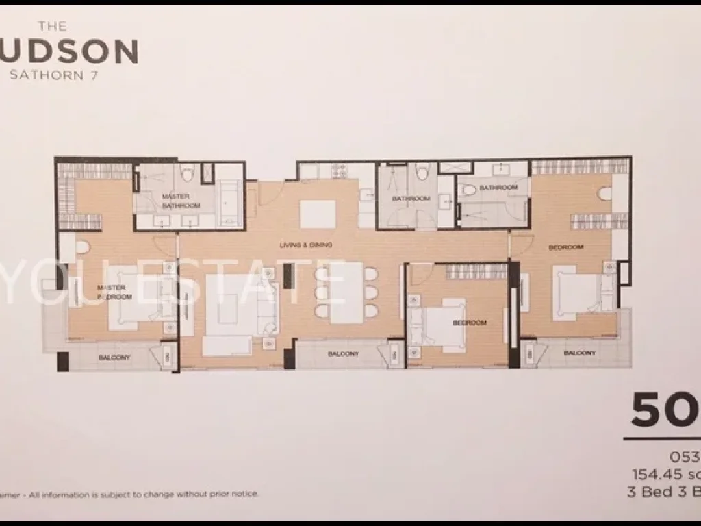 For sale เดอะ ฮัดสัน สาทร 7 area 155 and 172 sqm 3 bedroom The Hudson Sathorn 7