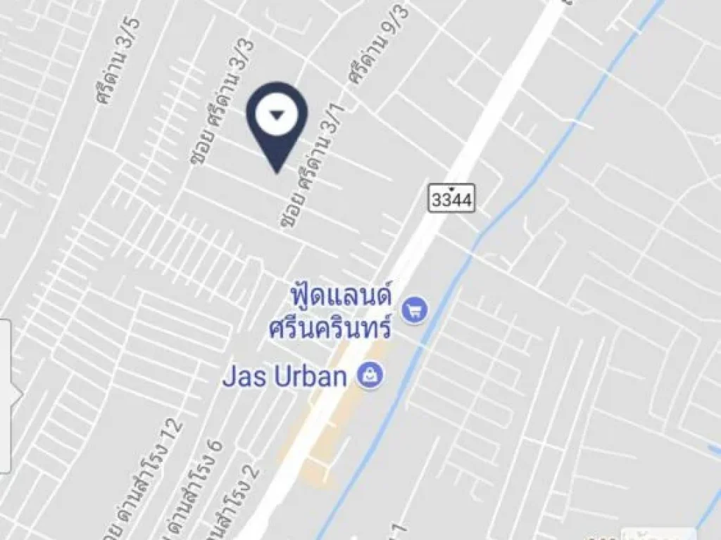 ขายที่ดินเปล่า 100 ตรวหน้ากว้าง18มลึก22ม ถศรีนครินทร์ สำโรงเหนือสมุทรปราการ