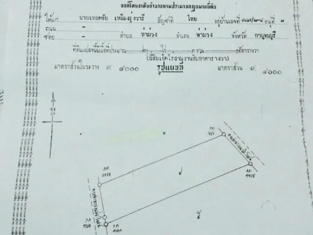 แบ่งขายที่ดินโฉนด วิวภูเขา ราคาถูก ด่วน