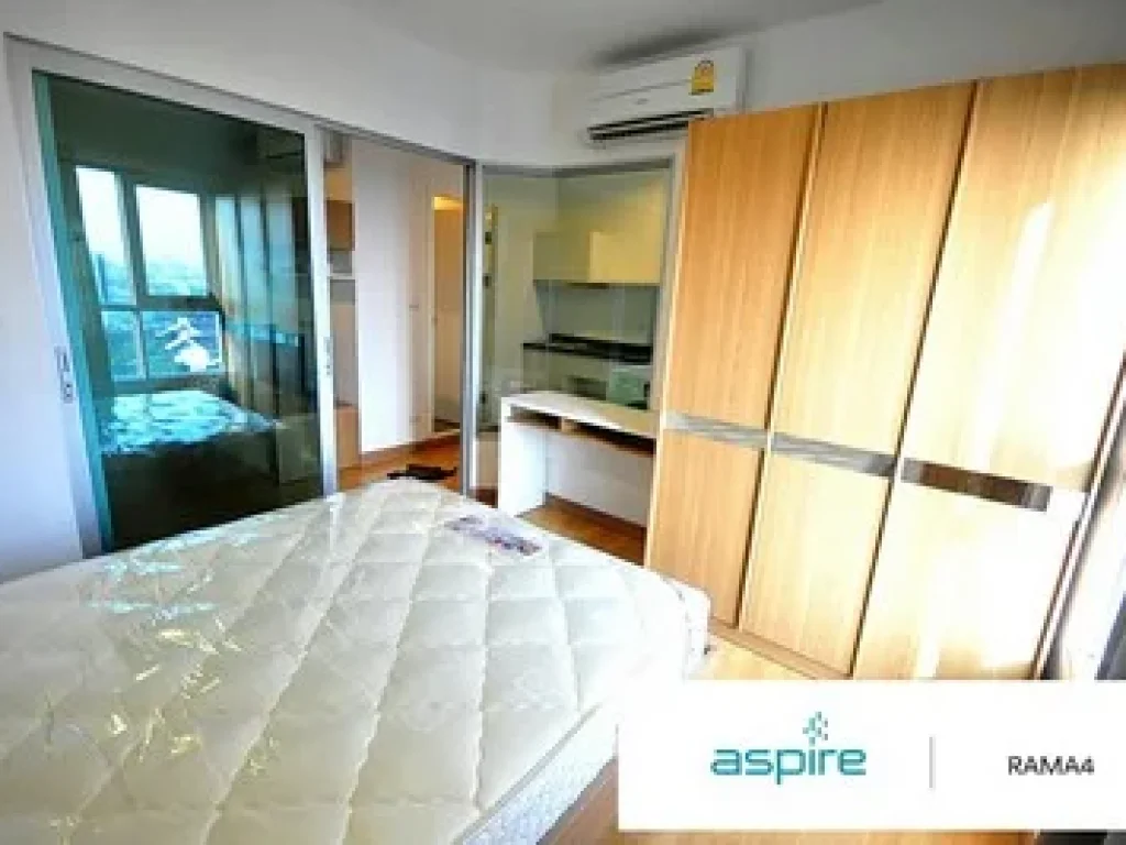 ให้เช่าด่วน Aspire พระราม4 ห้องสวยเพิ่งทำใหม่ 1 นอน 28 ตรม