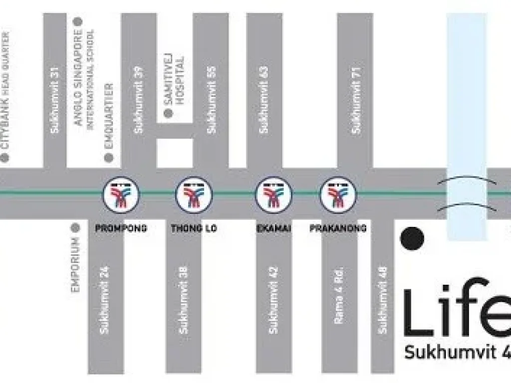 ให้เช่า คอนโด Life สุขุมวิท 48 ขนาดห้องนอน 60 sqm