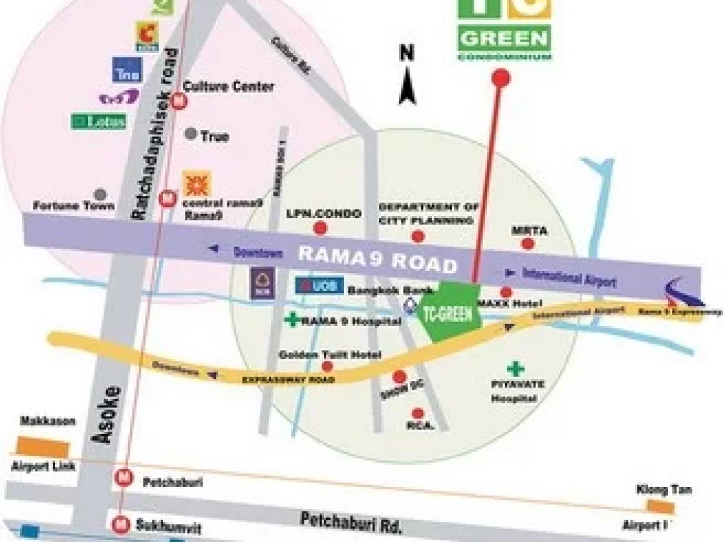 ให้เช่า คอนโดทีซี กรีน พระราม 9 TC Green Rama 9 ใกล้ Central พระราม 9