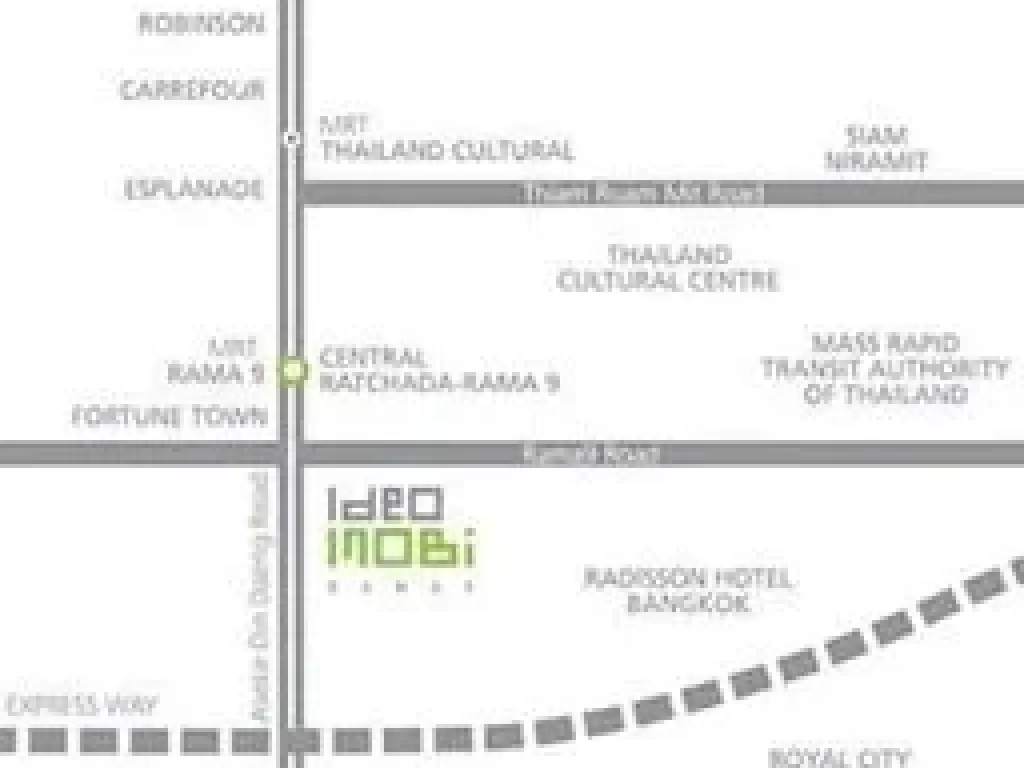 ให้เช่า Ideo Mobi Rama 9 ไอดีโอ โมบิ พระราม 9 รูปแบบ 1 ห้องนอน ขนาด 31 ตารางเมตร ชั้น 8