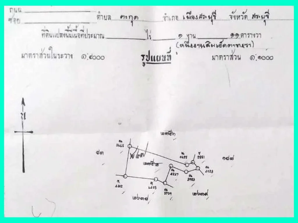 ขายที่ดินติดแม่น้ำป่าสัก 1 งานเศษ