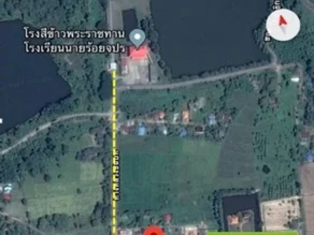 ขายที่ดิน ถมแล้ว น้ำไฟพร้อม หน้ากว้างติดถนนคอนกรีต พรหมณี นครนายก