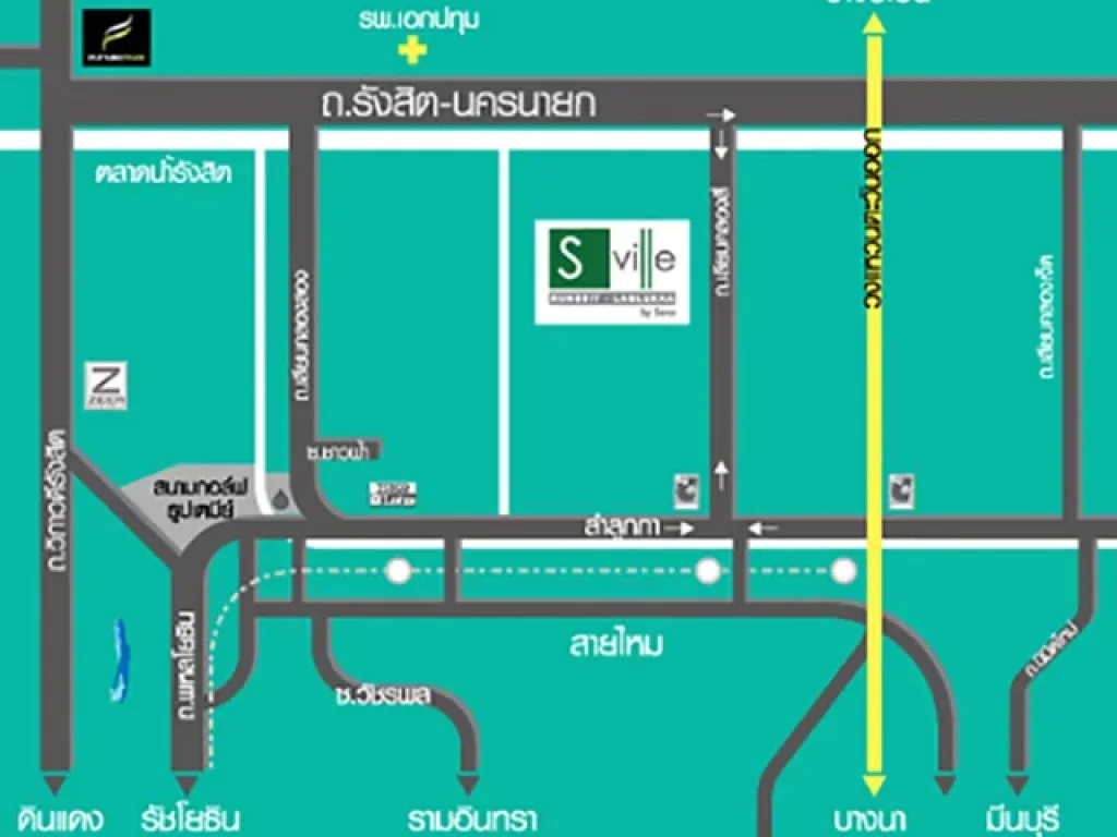 ขายบ้านเดี่ยวโครงการ S Ville รังสิต-ลำลูกกา เนื้อที่384 ตรว 3ห้องนอน 3ห้องน้ำ