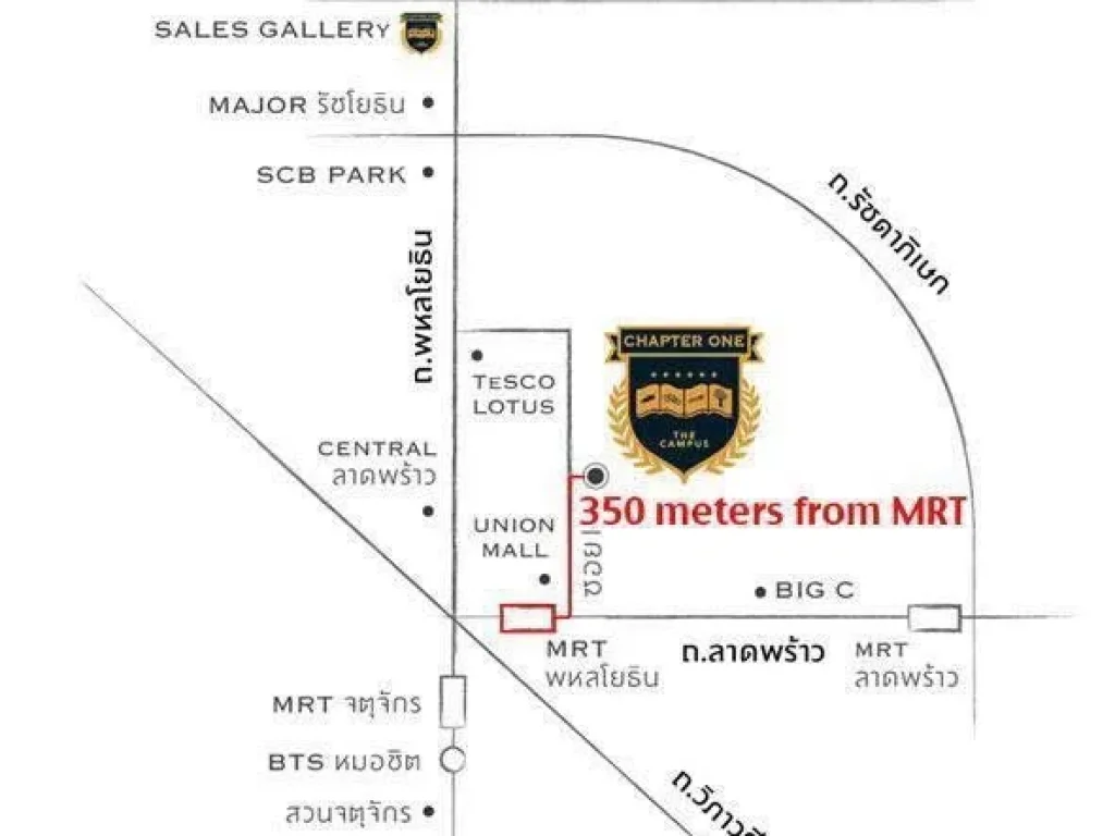 ขาย คอนโด แชปเตอร์วัน เดอะแคมปัส ลาดพร้าว 1 ห้องพร้อมอยู่