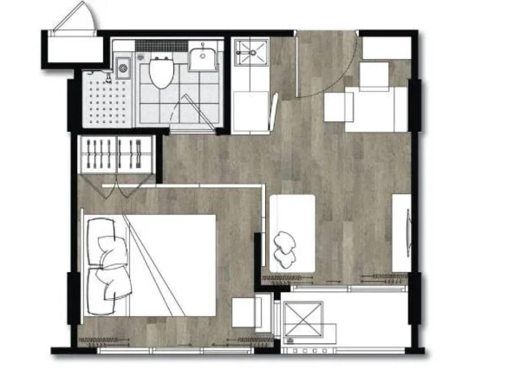 ขายดาวน์คอนโด D Park Condo สวนเสือ-ศรีราชา 1 ห้องนอน 1 ห้องน้ำ