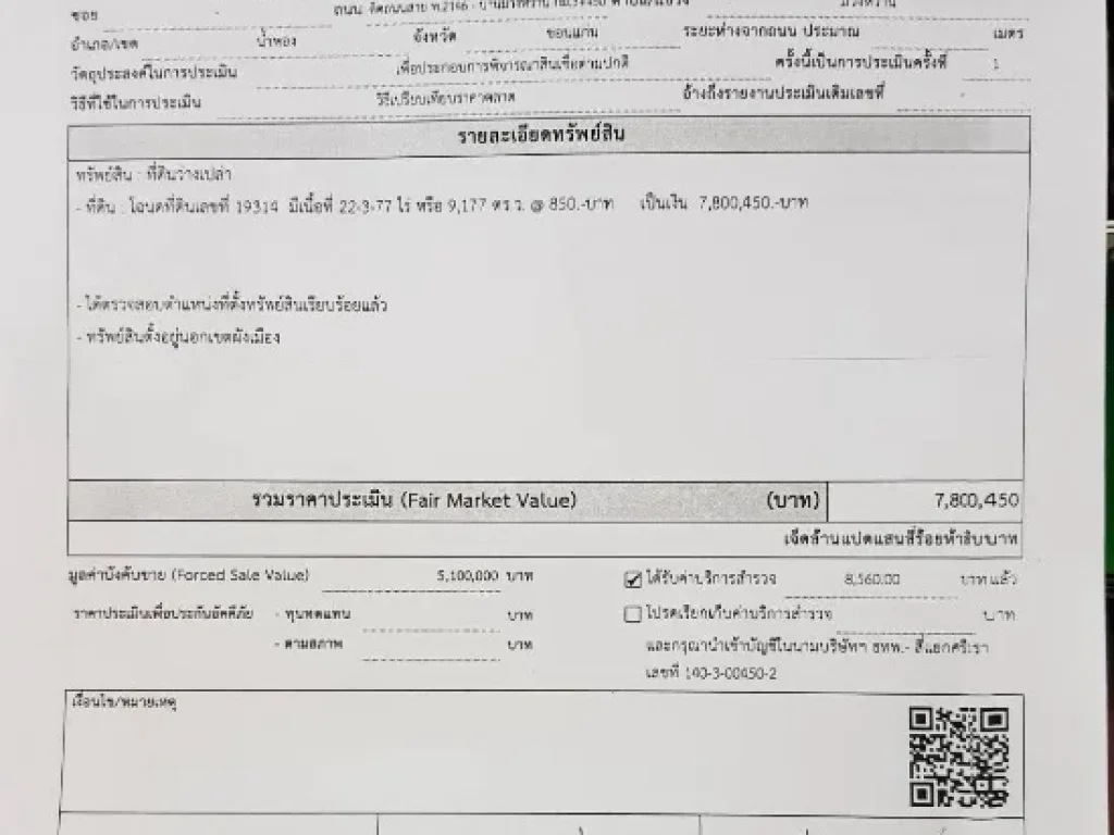 ขายที่ดิน 22 ไร่ ราคาพิเศษ ตารางวาละ 653 บาท ขายต่ำกว่าราคาประเมิน