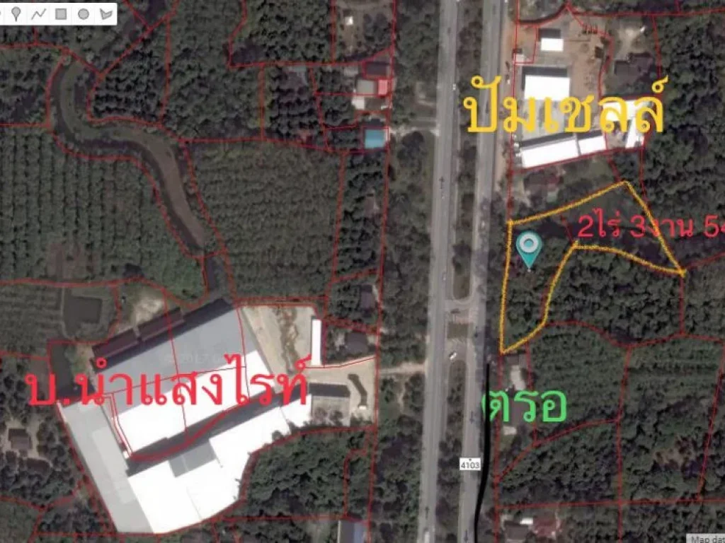 Land for sale 4616Sqm in Nakhon Si ThammaratBejama-Napru road 80m wide suitable for showroomwarehousedevelopment